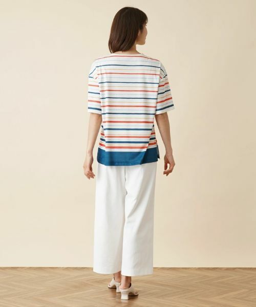 Leilian / レリアン カットソー | 配色ボーダーカットソー | 詳細3