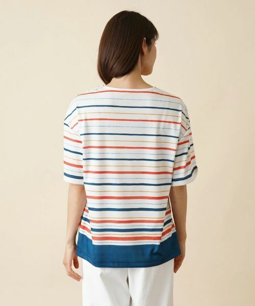 Leilian / レリアン カットソー | 配色ボーダーカットソー | 詳細6
