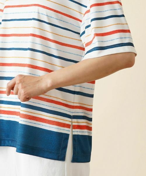 Leilian / レリアン カットソー | 配色ボーダーカットソー | 詳細9
