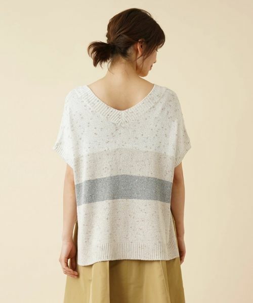 Leilian / レリアン テーラードジャケット | ラメVネックニットベスト【TONET】 | 詳細6