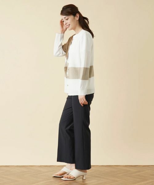 Leilian / レリアン カーディガン・ボレロ | カラーブロックVネックカーディガン【HAND】 | 詳細12
