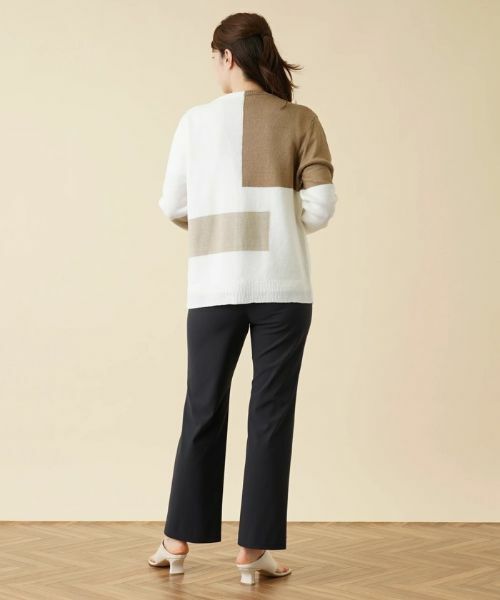 Leilian / レリアン カーディガン・ボレロ | カラーブロックVネックカーディガン【HAND】 | 詳細13