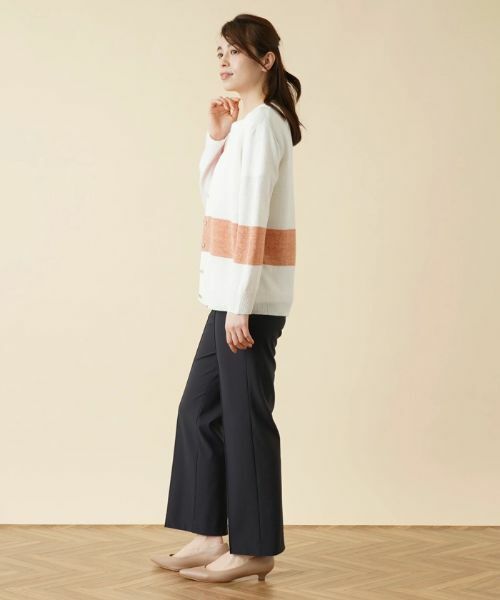 Leilian / レリアン カーディガン・ボレロ | カラーブロックVネックカーディガン【HAND】 | 詳細2