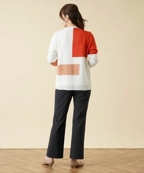 Leilian / レリアン カーディガン・ボレロ | カラーブロックVネックカーディガン【HAND】 | 詳細3