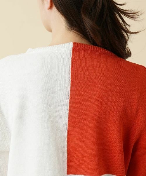 Leilian / レリアン カーディガン・ボレロ | カラーブロックVネックカーディガン【HAND】 | 詳細8