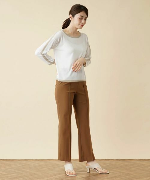 Leilian / レリアン ニット・セーター | 配色ラインクルーネックニット | 詳細11