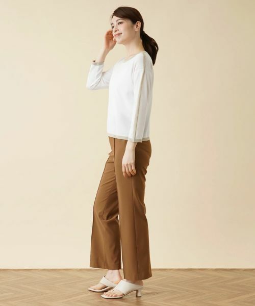 Leilian / レリアン ニット・セーター | 配色ラインクルーネックニット | 詳細12