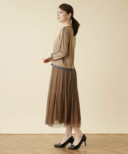 Leilian / レリアン ニット・セーター | 配色ラインクルーネックニット | 詳細15