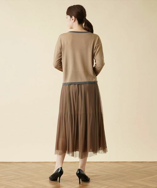 Leilian / レリアン ニット・セーター | 配色ラインクルーネックニット | 詳細16