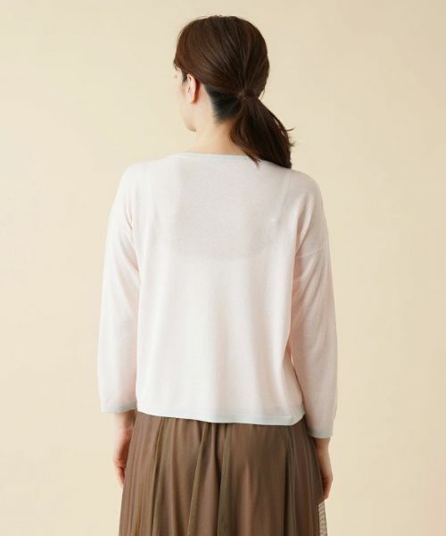 Leilian / レリアン ニット・セーター | 配色ラインクルーネックニット | 詳細6