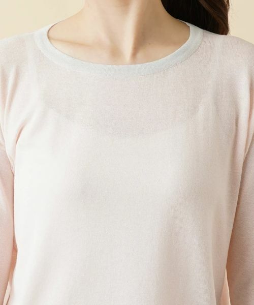 Leilian / レリアン ニット・セーター | 配色ラインクルーネックニット | 詳細7