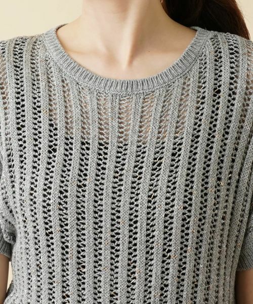 Leilian / レリアン ニット・セーター | 透かし編みフレンチスリーブニット | 詳細7