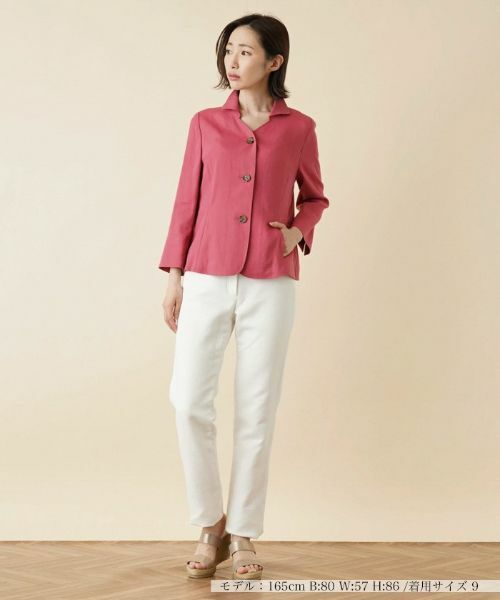 Leilian / レリアン テーラードジャケット | ストレッチサマージャケット【ROCHAS Premiere】 | 詳細1