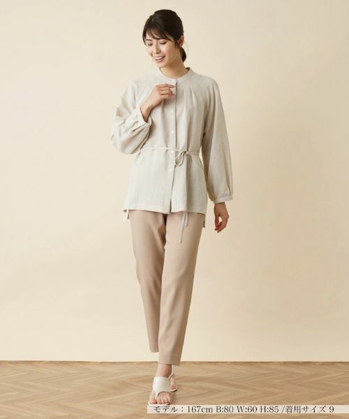 Leilian / レリアン シャツ・ブラウス | バンドカラーブラウス【ROCHAS Premiere】 | 詳細1