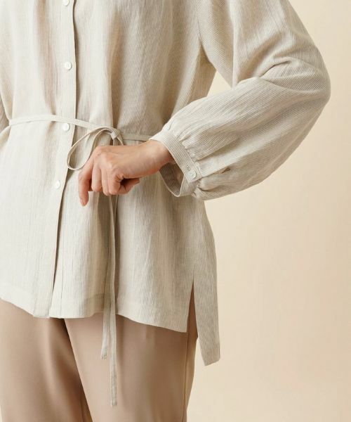 Leilian / レリアン シャツ・ブラウス | バンドカラーブラウス【ROCHAS Premiere】 | 詳細10