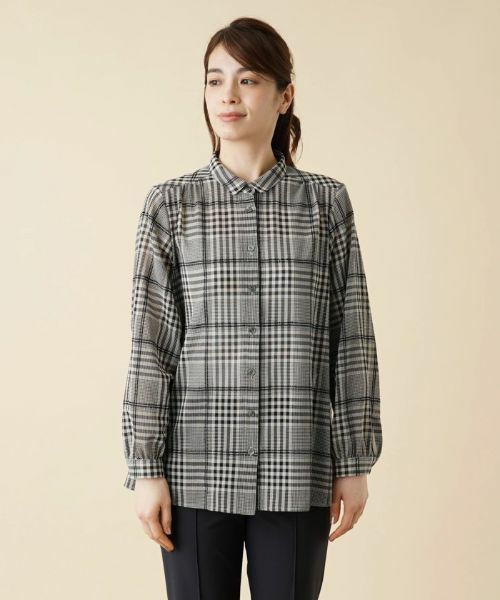 Leilian / レリアン シャツ・ブラウス | グレンチェックブラウス | 詳細4