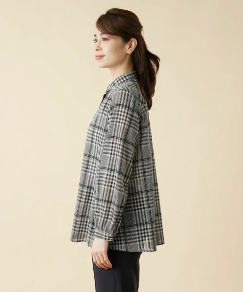 Leilian / レリアン シャツ・ブラウス | グレンチェックブラウス | 詳細5