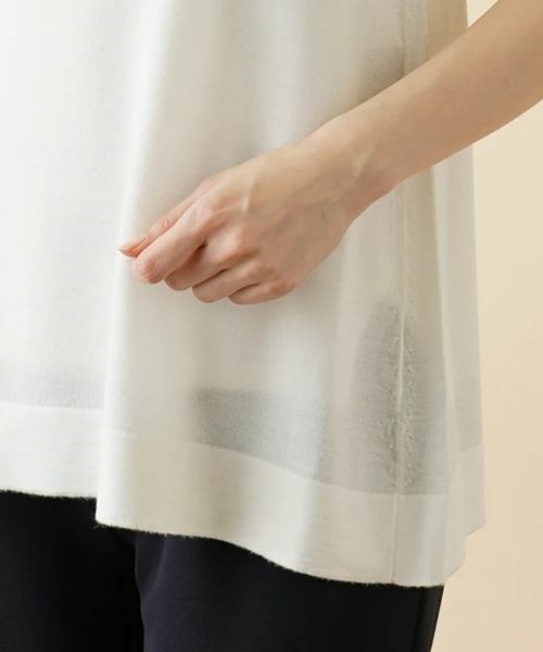Leilian / レリアン ニット・セーター | メッシュ切替ノースリーブニット | 詳細10