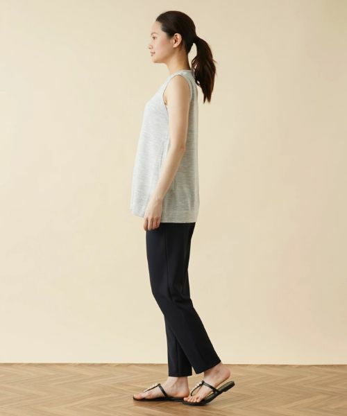 Leilian / レリアン ニット・セーター | メッシュ切替ノースリーブニット | 詳細13