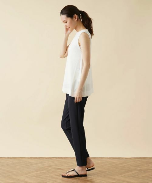 Leilian / レリアン ニット・セーター | メッシュ切替ノースリーブニット | 詳細2