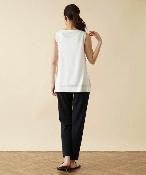 Leilian / レリアン ニット・セーター | メッシュ切替ノースリーブニット | 詳細3