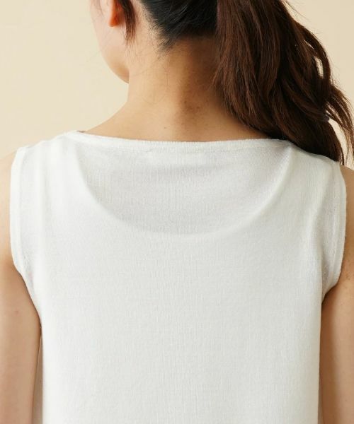 Leilian / レリアン ニット・セーター | メッシュ切替ノースリーブニット | 詳細8