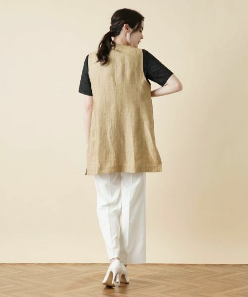 Leilian / レリアン テーラードジャケット | Vネックロングベスト | 詳細3