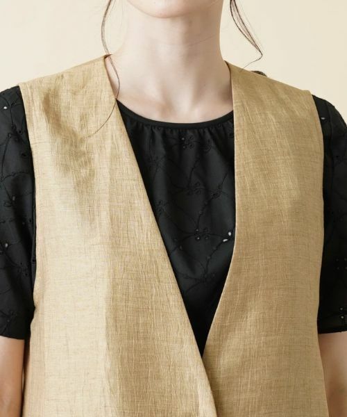 Leilian / レリアン テーラードジャケット | Vネックロングベスト | 詳細7