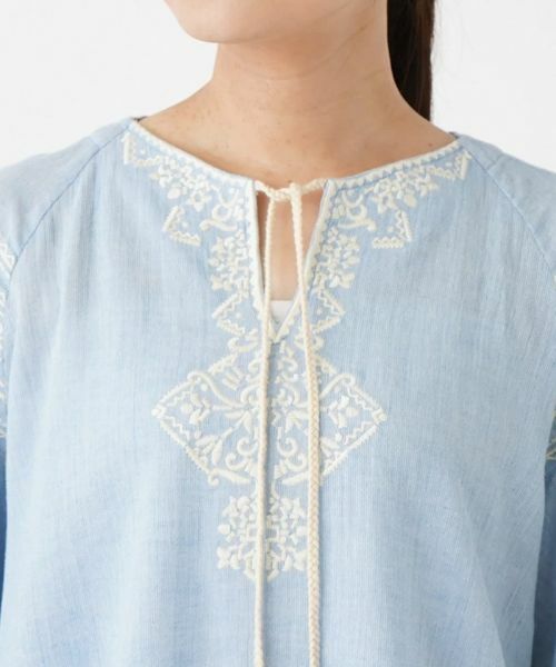 Leilian / レリアン シャツ・ブラウス | ペプラム刺繍ブラウス | 詳細10