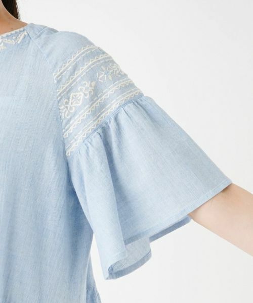 Leilian / レリアン シャツ・ブラウス | ペプラム刺繍ブラウス | 詳細13