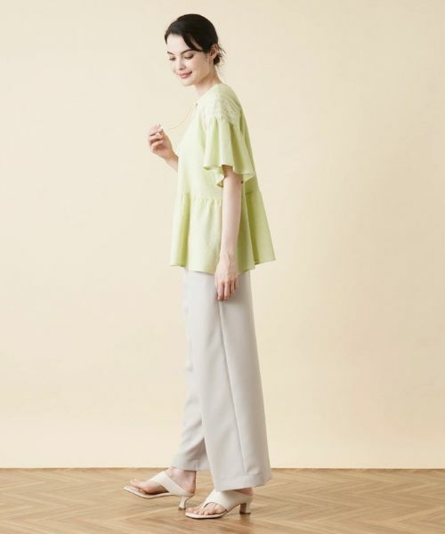 Leilian / レリアン シャツ・ブラウス | ペプラム刺繍ブラウス | 詳細2