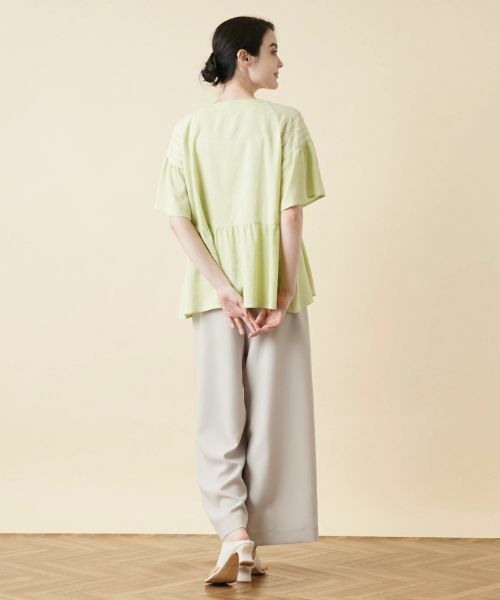 Leilian / レリアン シャツ・ブラウス | ペプラム刺繍ブラウス | 詳細3