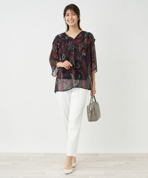 Leilian / レリアン シャツ・ブラウス | 楊柳ペイズリーブラウス【ERICA】 | 詳細1