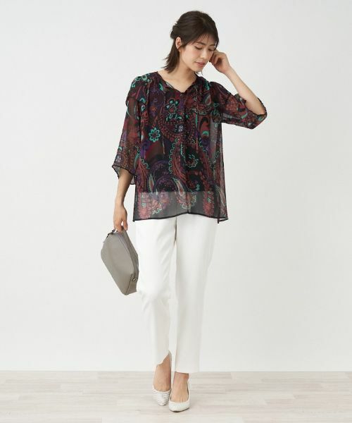 Leilian / レリアン シャツ・ブラウス | 楊柳ペイズリーブラウス【ERICA】 | 詳細12