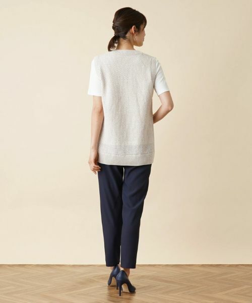 Leilian / レリアン テーラードジャケット | 透かし編みニットベスト | 詳細14