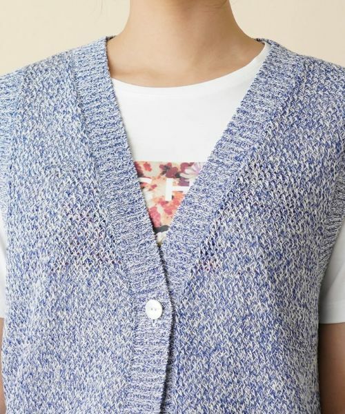Leilian / レリアン テーラードジャケット | 透かし編みニットベスト | 詳細7