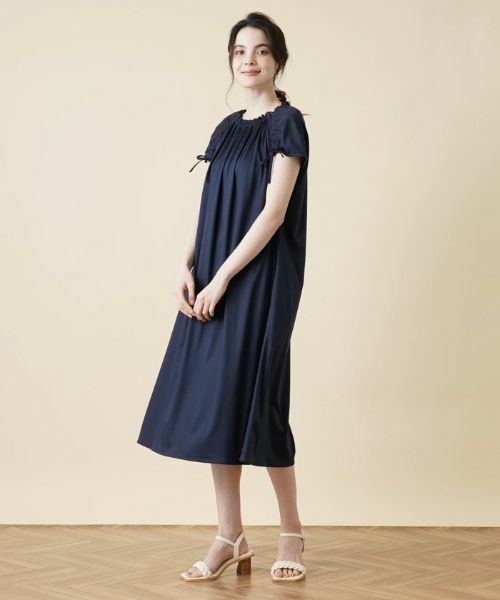 Leilian / レリアン ドレス | シャーリングギャザーワンピース【Leilian WHITE LABEL】 | 詳細13