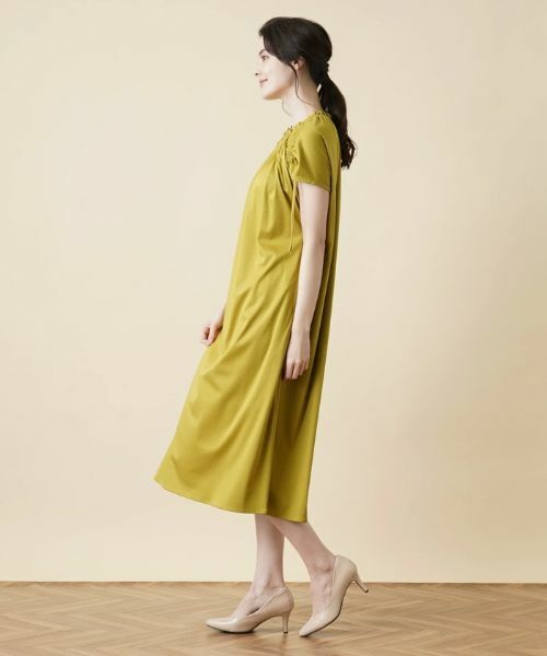 Leilian / レリアン ドレス | シャーリングギャザーワンピース【Leilian WHITE LABEL】 | 詳細2