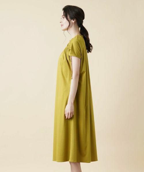 Leilian / レリアン ドレス | シャーリングギャザーワンピース【Leilian WHITE LABEL】 | 詳細5