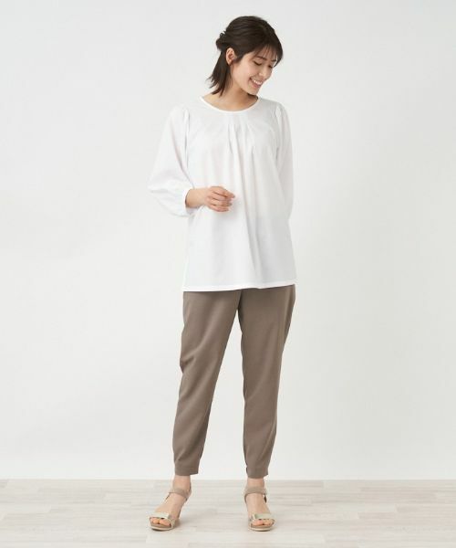 Leilian / レリアン シャツ・ブラウス | 七分袖タックブラウス | 詳細1