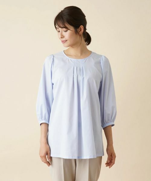 Leilian / レリアン シャツ・ブラウス | 七分袖タックブラウス | 詳細17