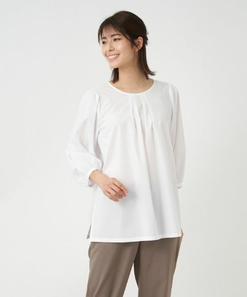 Leilian / レリアン シャツ・ブラウス | 七分袖タックブラウス | 詳細5