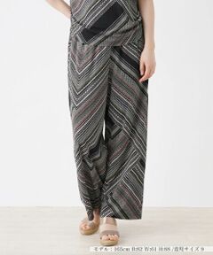 Leilian / レリアン その他パンツ | プリントワイドストレートパンツ