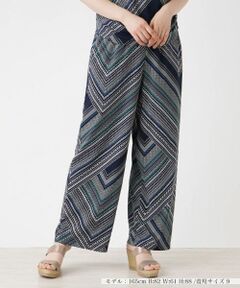 Leilian / レリアン その他パンツ | プリントワイドストレートパンツ