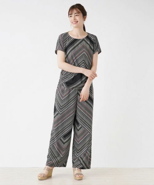 Leilian / レリアン その他パンツ | プリントワイドストレートパンツ | 詳細11