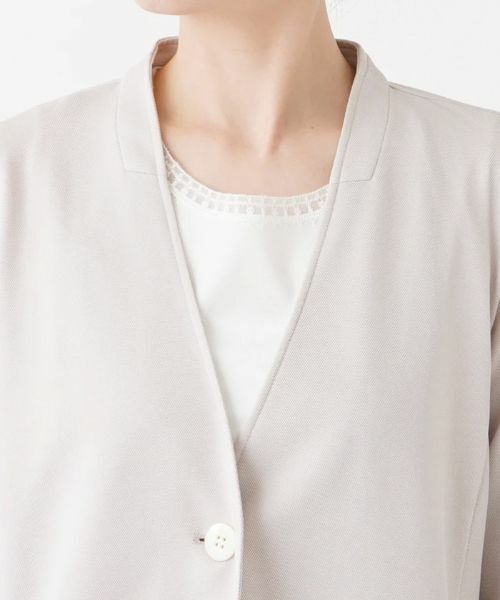 Leilian / レリアン テーラードジャケット | ノーカラージャケット | 詳細7