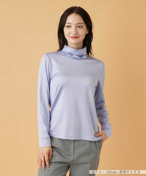 Leilian/レリアン ハイネックカットソー サックスブルー 13(XL) Leilian/レリアン ハイネックカットソー サックスブルー 13(XL)