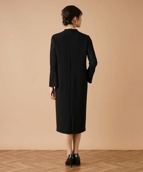 Leilian / レリアン ドレス | レース切替ハイネックワンピース【ROCHAS Premiere】 | 詳細3