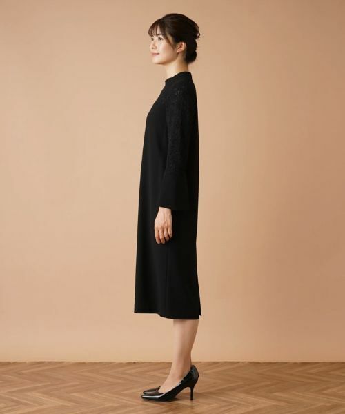 Leilian / レリアン ドレス | レース切替ハイネックワンピース【ROCHAS Premiere】 | 詳細5