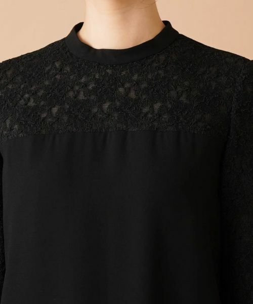 Leilian / レリアン ドレス | レース切替ハイネックワンピース【ROCHAS Premiere】 | 詳細7